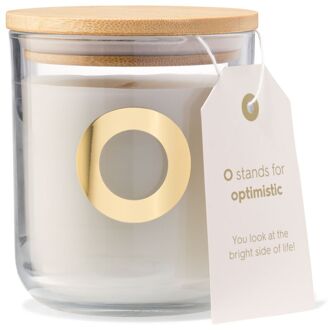 Hema Kaars in glas Ø8x10cm letter O