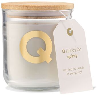 Hema Kaars in glas Ø8x10cm letter Q