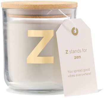 Hema Kaars in glas Ø8x10cm letter Z