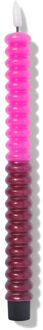 Hema Kaars LED ribbel roze/donker rood (roze)