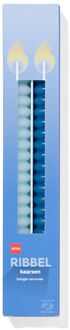 Hema Kaarsen ribbel - 2 stuks (blauw)