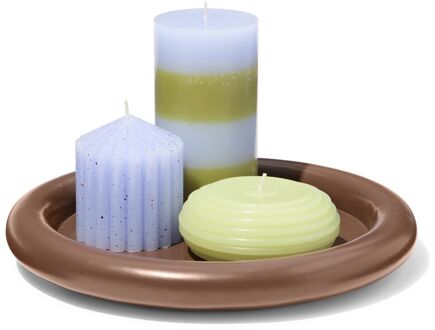 Hema Kaarsenonderzetter ⌀26.5x3cm hout bruin (bruin)