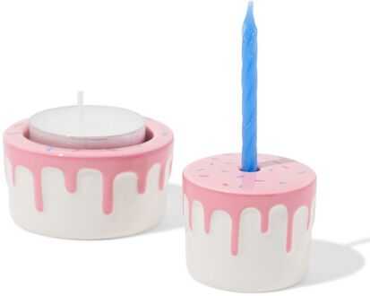 Hema Kaarshouder keramiek taart 2-delig