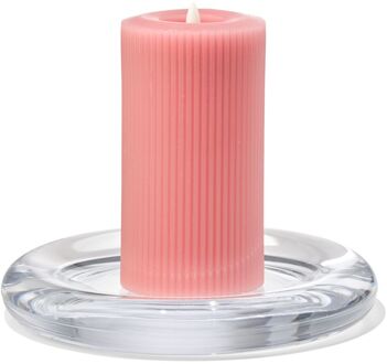 Hema Kaarsonderzetter ⌀20x3cm glas (transparant)