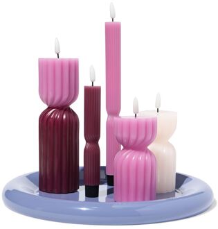 Hema Kaarsonderzetter ⌀32cm metaal blauw (blauw)