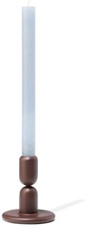 Hema Kandelaar 8.4x5cm metaal laag bruin (bruin)