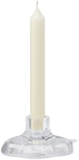 Hema Kandelaar 9.7x5cm glas transparant bloem (transparant)