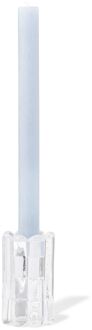Hema Kandelaar S glas ribbel transparant (transparant)