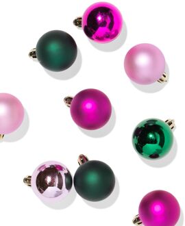 Hema Kerstballen 4.1cm plastic multi - 9 stuks (multi)