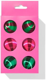 Hema Kerstballen set 4.4cm satijn - 6 stuks (multi)
