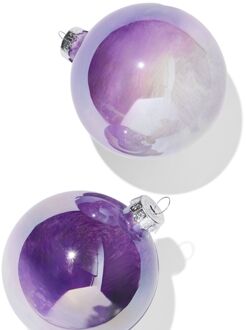 Hema Kerstballen set 8.5cm paars - 2 stuks (paars)