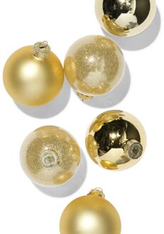 Hema Kerstballen set glas goud - 6 stuks (goud)