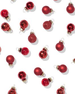 Hema Kerstballen set glas mini rood - 36 stuks (rood)