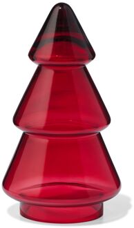 Hema Kerstboom 8.8x8.8x12cm glas rood