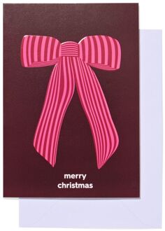 Hema Kerstkaarten 11x8cm strik - 5 stuks