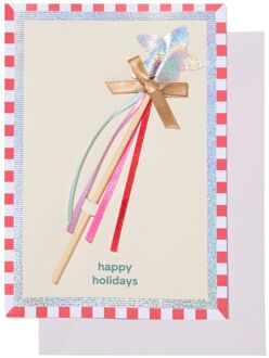 Hema Kerstkaarten met stafje 12.5x20.5cm - 5 stuks