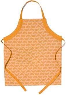 Hema Keukenschort - chambray katoen - okergeel croissant (okergeel)