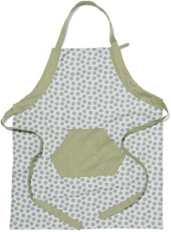 Hema Keukenschort met stippen chambray katoen (groen)