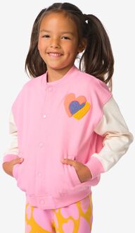 Hema Kinder baseballvest hartjes fuchsia (fuchsia) - 134/140