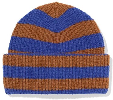 Hema Kinder beanie strepen bruin (bruin) - 98/128