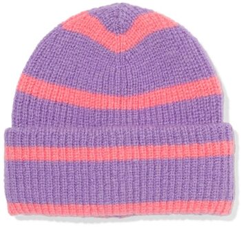 Hema Kinder beanie strepen lila (lila) - 134/164