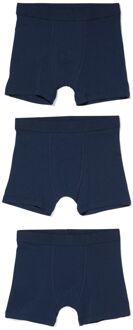 Hema Kinder boxers basic stretch katoen - 3 stuks blauw (blauw)