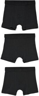 Hema Kinder boxers katoen/stretch - 3 stuks zwart (zwart) - 122/128