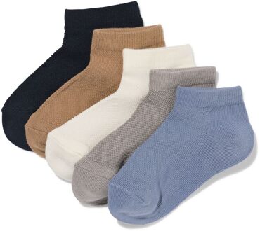 Hema Kinder enkelsokken mesh - 5 paar middenblauw (middenblauw) - 27/30