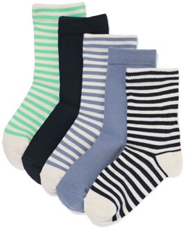 Hema Kinder enkelsokken strepen - 5 paar donkerblauw (donkerblauw) - 35/38