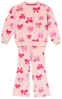 Hema Kinder kledingset trui en legging strikjes roze (roze) - 110/116