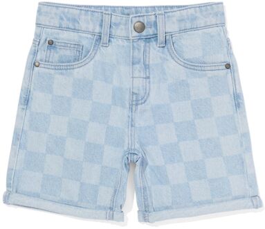Hema Kinder korte broek ruiten blauw (blauw) - 146/152