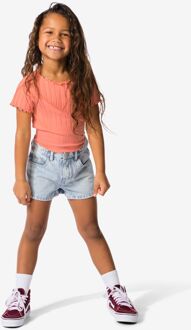 Hema Kinder korte broek strepen lichtblauw (lichtblauw) - 146/152