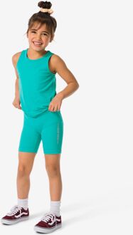 Hema Kinder Korte Sportlegging Naadloos Turquoise (turquoise) - 134/140