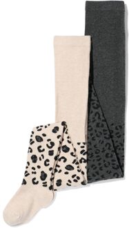 Hema Kinder maillots met katoen - 2 paar grijsmelange (grijsmelange) - 122/128