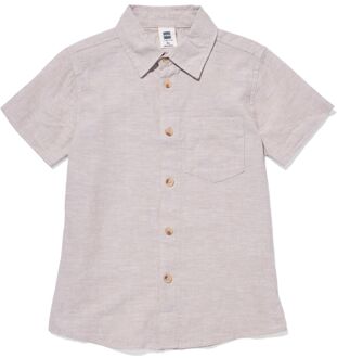 Hema Kinder Overhemd Linen Bruin (bruin) - 98/104