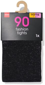 Hema Kinder panty 90deniers glitters zwart (zwart) - 134/140