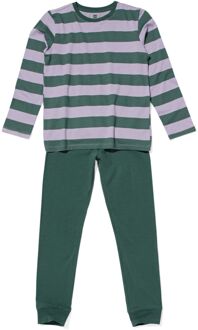 Hema Kinder Pyjama Strepen Groen (groen) - 134/140