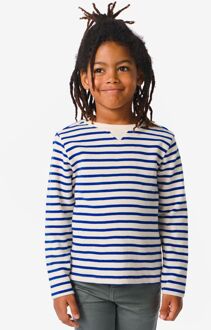 Hema Kinder Shirt Met Strepen Blauw (blauw) - 110/116