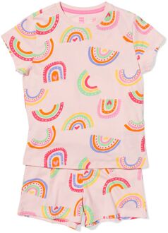 Hema Kinder shortama regenboog roze (roze) - 98/104