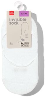Hema Kinder sneakersokken met katoen - 5 paar wit (wit) - 31/34