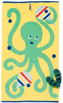 Hema Kinder Strandlaken 80x140 Octopus (blauw)