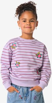 Hema Kinder sweater bloemen paars (paars) - 86/92