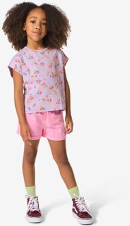 Hema Kinder sweatshort comfy fit roze (roze) - 134/140
