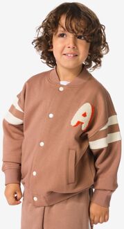 Hema Kinder sweatvest kleurblokken bruin (bruin) - 122/128