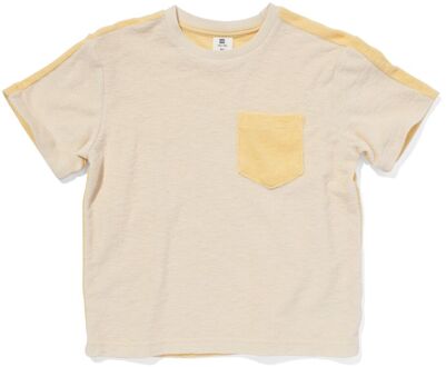 Hema Kinder T-shirt Badstof Geel (geel) - 98/104