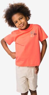 Hema Kinder T-shirt dieren koraal (koraal) - 86/92
