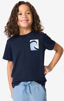 Hema Kinder T-shirt Eiland - 2 Stuks Blauw (blauw) - 110/116
