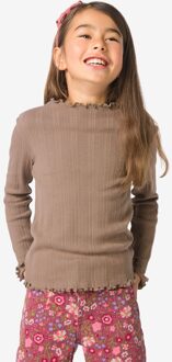 Hema Kinder T-shirt fijngebreid beige (beige) - 146/152