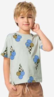 Hema Kinder T-shirt ijsjes lichtblauw (lichtblauw) - 146/152