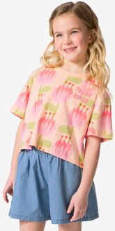 Hema Kinder T-shirt jersey bloemen lichtroze (lichtroze) - 86/92